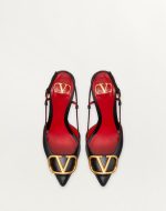 VLOGO SIGNATURE CALFSKIN SLINGBACK PLATFORM PUMP 120MM - Image 4